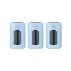 Foto van Brabantia vensterbussen 1,4 liter, set van 3 - dreamy blue