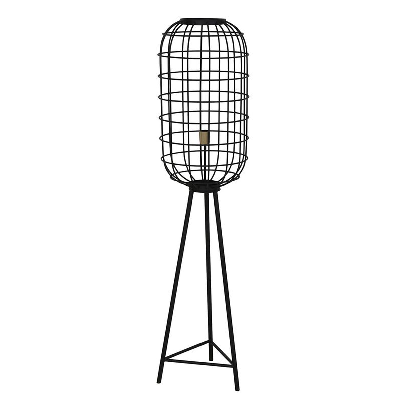 Foto van Light & living - vloerlamp toah - 36.5x36.5x151cm - zwart