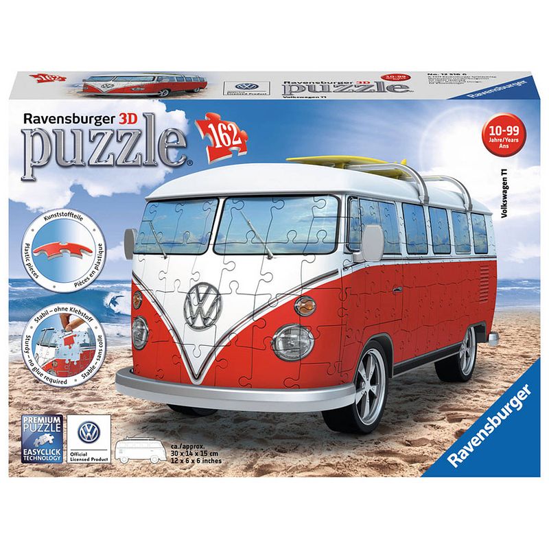 Foto van Ravensburger 3d puzzel vw bus (t1 bully) - 162 stukjes