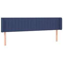 Foto van The living store hoofdbord - hoofdeind en rand - 183x16x78/88 cm - blauw