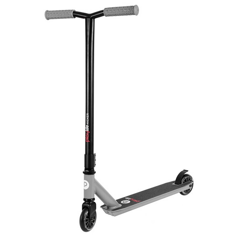 Foto van Playlife stuntstep kicker smoke 82 cm aluminium zwart/grijs