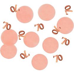 Foto van Tafelconfetti elegant lush blush 70 jaar - 25 gram
