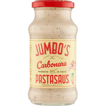 Foto van Jumbo'ss carbonara pastasaus 340 g aanbieding bij jumbo | 25% korting