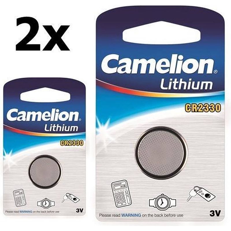 Foto van 2 stuks - camelion cr2330 3v lithium batterij