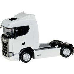 Foto van Herpa 310192 h0 vrachtwagen scania cs 20 trekker met laag dak, wit