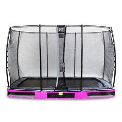 Foto van Exit elegant inground trampoline 244x427cm met economy veiligheidsnet - paars