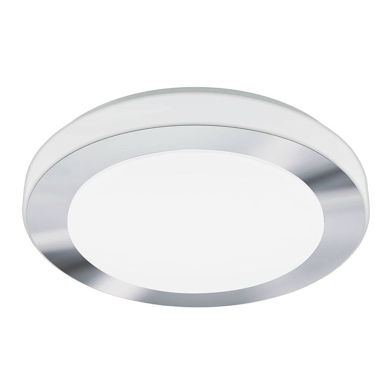 Foto van Eglo batholino led carpi - wand/plafondlamp - ø38,5cm - wit, chroom