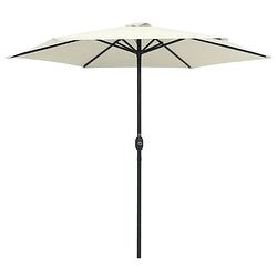 Foto van The living store parasol the living store tuinparasol - 270 x 246 cm - zandwit - polyester - aluminium