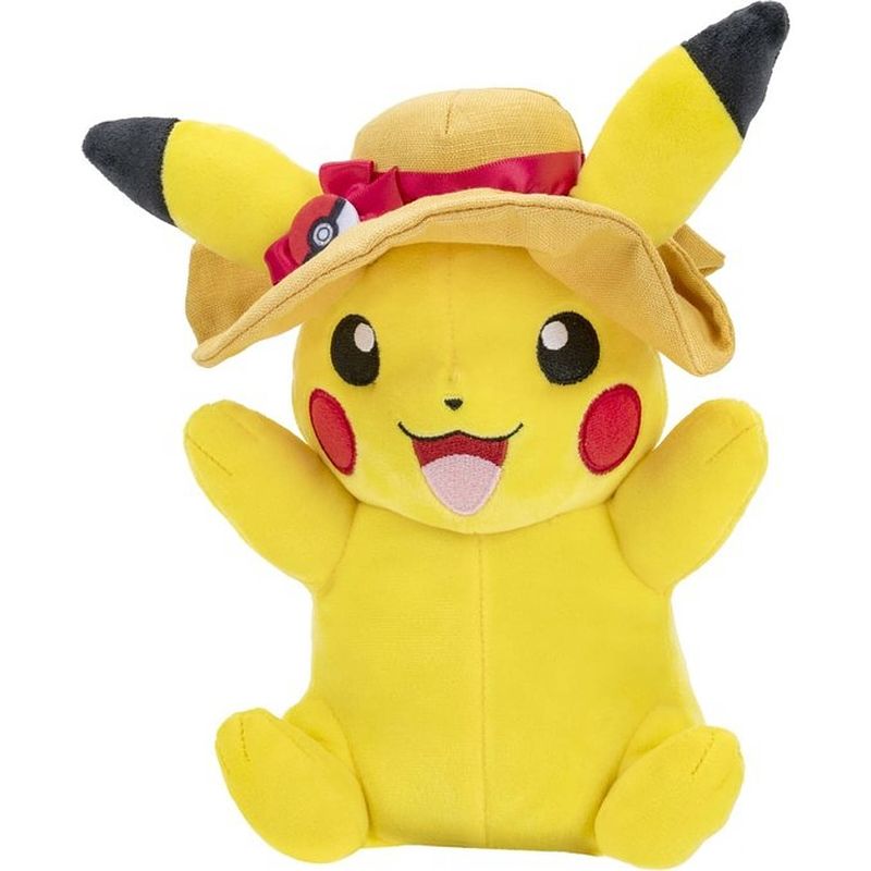 Foto van Boti pokémon holiday pluche - pikachu met zomerhoed 20 cm