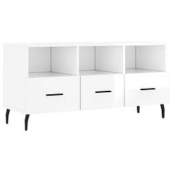 Foto van Vidaxl tv-meubel 102x36x50 cm bewerkt hout hoogglans wit