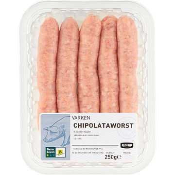 Foto van Jumbo varken chipolataworst 5 stuks 250g