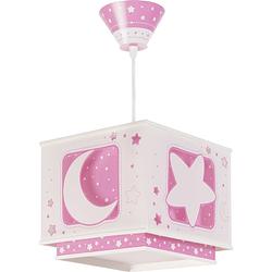 Foto van Dalber hanglamp moonlight glow in the dark 24 cm roze