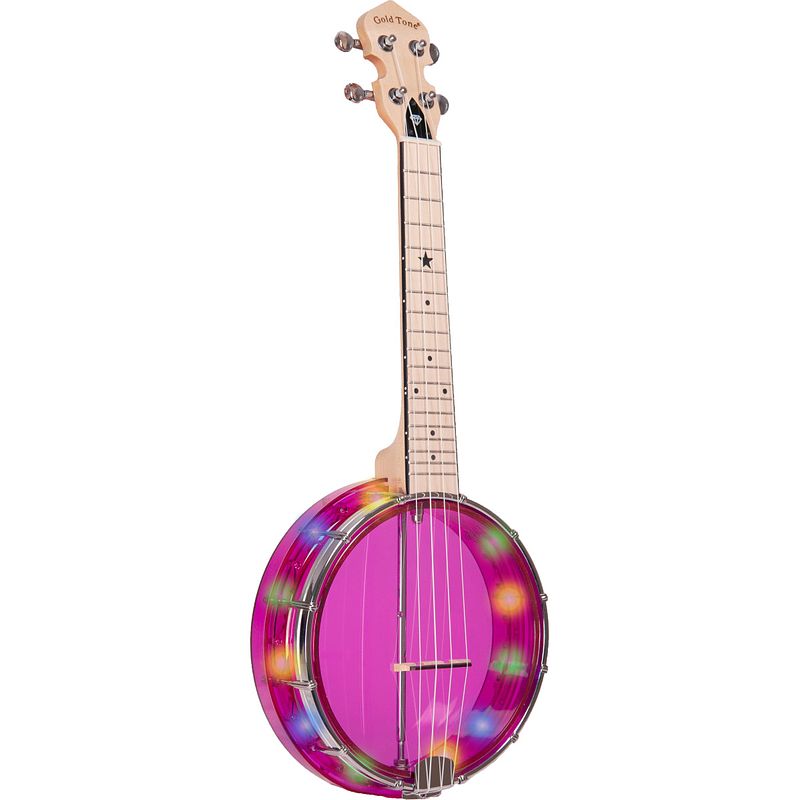 Foto van Gold tone little gem banjo uke light amethyst met draagtas