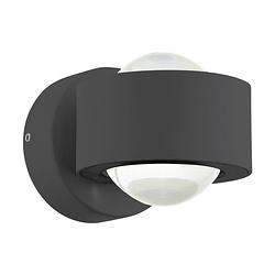 Foto van Eglo treviolo wandlamp buiten - led - 8,5 cm - zwart/helder