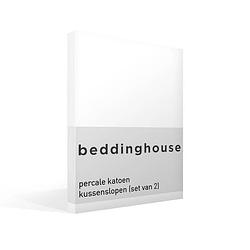 Foto van Beddinghouse percale katoen kussenslopen (set van 2) - 100% percale katoen - 60x70 cm - standaardmaat - white
