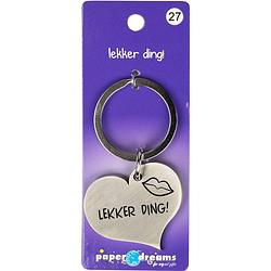 Foto van Paper dreams sleutelhanger lekker ding hart 10 x 4 cm ijzer zilver