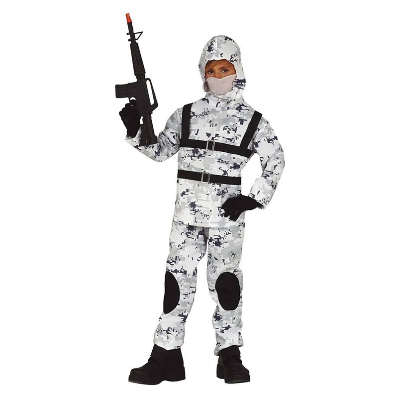 Foto van Carnavalskleding special forces soldaat uniform voor jongens 10-12 jaar (140-152) - carnavalskostuums