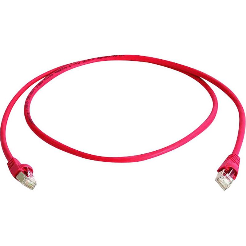 Foto van Telegärtner l00006a0042 rj45 netwerkkabel, patchkabel cat 6a s/ftp 20.00 m rood vlambestendig, halogeenvrij 1 stuk(s)