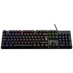 Foto van Surefire gaming kingpin m2 gaming-toetsenbord kabelgebonden, usb verlicht, multimediatoetsen zwart