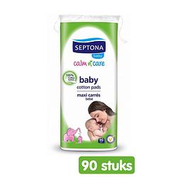 Foto van Septona baby - wattenschijfjes - 100% katoen - 90 pads - super absorberend