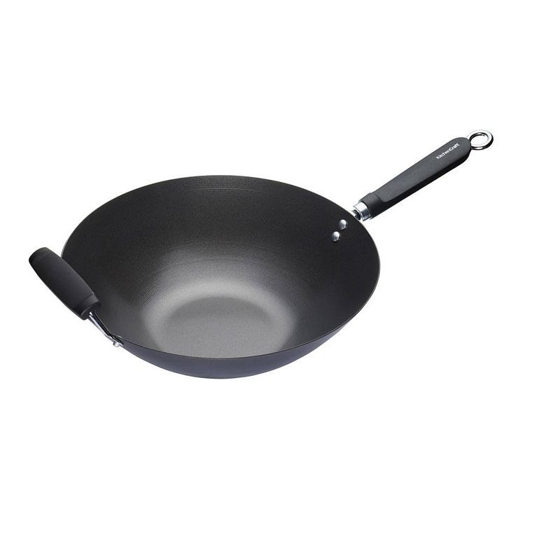 Foto van Kitchencraft wokpan oriental 35,5 cm aluminium zwart