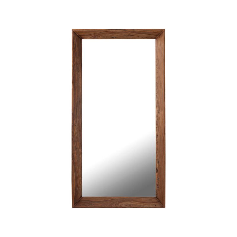 Foto van Ptmd chevar brown sheesham wood mirror rectangle l