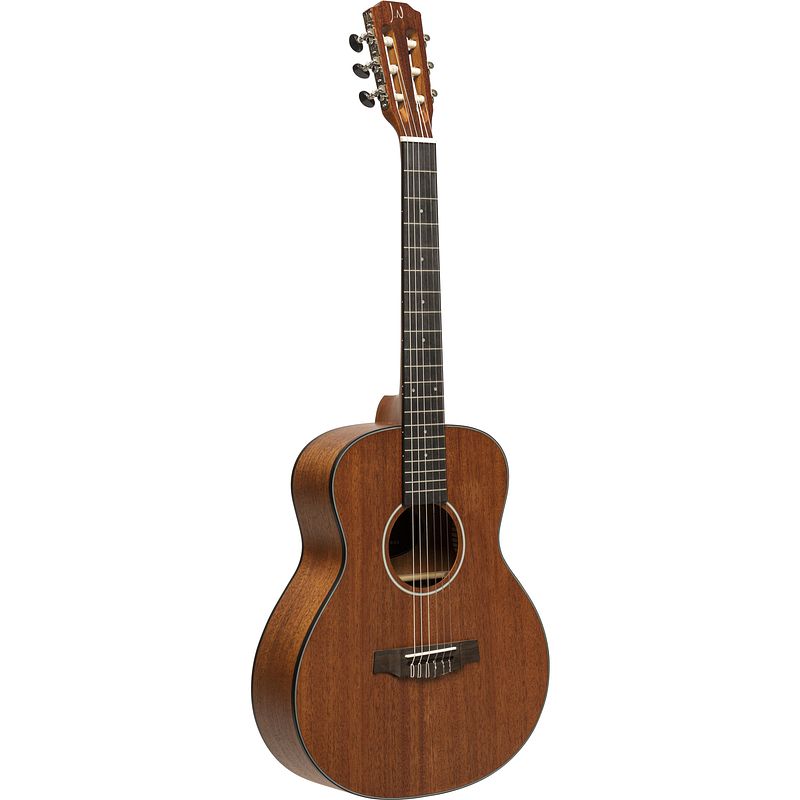 Foto van J.n guitars oloroso series olo-n auditorium klassieke gitaar met sapele bovenblad