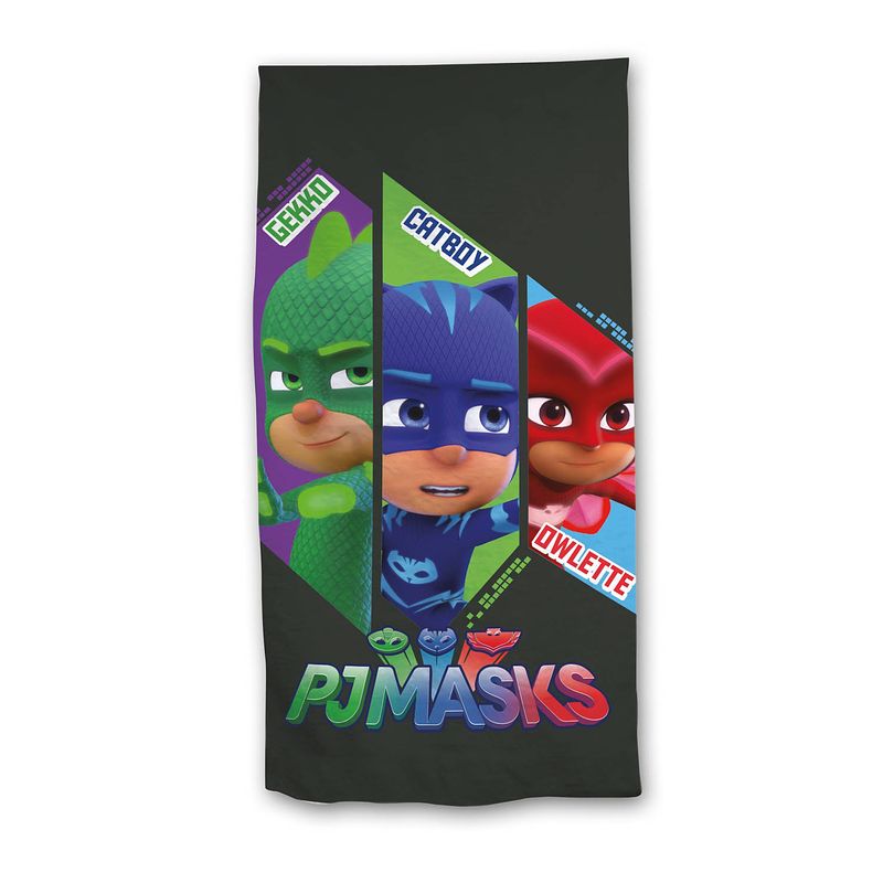 Foto van Disney strandlaken pj masks 140 x 70 cm zwart