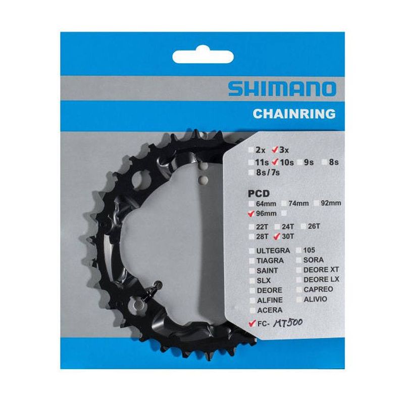 Foto van Shimano kettingblad deore 10v fc-mt500 30t y1vb98010 zwart