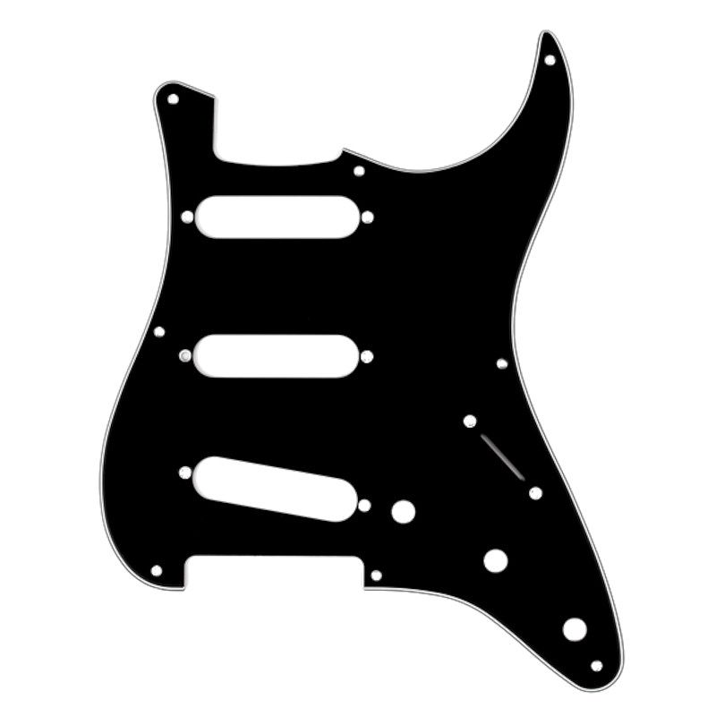 Foto van Fender 8-hole '50s vintage-style stratocaster s-s-s pickguard black slagplaat voor fender stratocaster