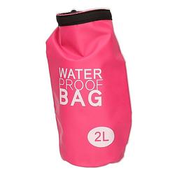 Foto van Roze waterdichte tas 2 liter - strandtassen