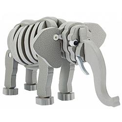 Foto van Toi-toys 3d puzzel olifant junior 31,5 cm foam grijs 75-delig