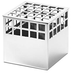 Foto van Georg jensen vaas matrix cube 7 x 7 cm rvs zilver