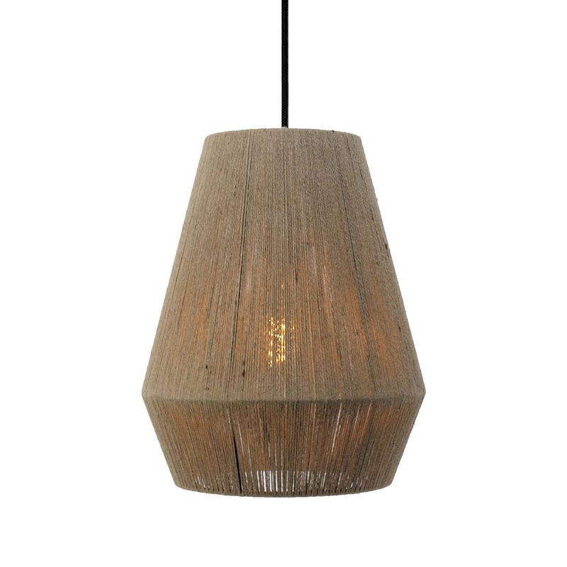 Foto van Eglo alderney hanglamp - e27 - ø 30 cm - zwart/bruin