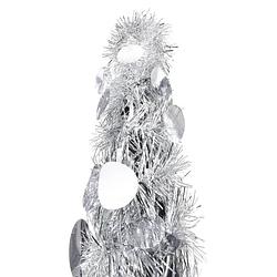 Foto van Infiori kunstkerstboom pop-up 120 cm pet zilverkleurig