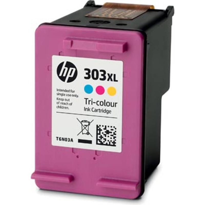 Foto van Hp inktcartridge 303xl, 415 pagina's, oem t6n03ae, 3 kleuren