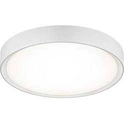 Foto van Led plafondlamp - badkamerlamp - trion clirno - 18w - warm wit 3000k - spatwaterdicht ip44 - opbouw rond - mat wit -