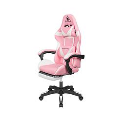 Foto van Krüger&matz gx-150 game stoel - gaming chair - gamingstoel - roze / wit