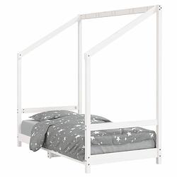 Foto van Vidaxl kinderbedframe 80x160 cm massief grenenhout wit