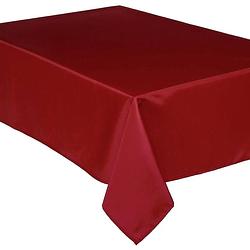Foto van Tafelkleed rechthoekig 240 x 140 cm rood polyester - tafellakens