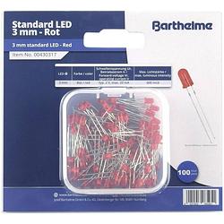 Foto van Barthelme led-assortiment rood rond 3 mm 600 mcd 30 ° 20 ma 2 v