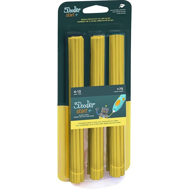 Foto van 3doodler 3ds-eco04-yellow-75 start filament pla kunststof geel 75 stuk(s)