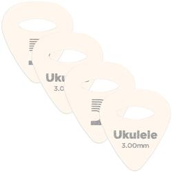 Foto van D'saddario ukulele felt picks 3.0mm 4-pack plectrumset