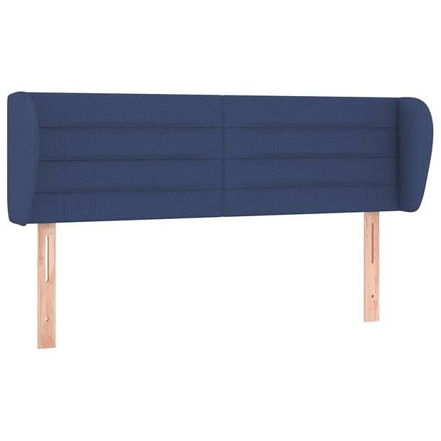 Foto van Vidaxl hoofdbord met randen 147x23x78/88 cm stof blauw