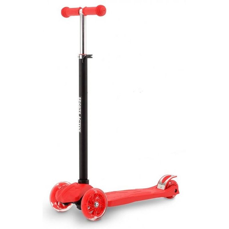 Foto van Sports active 3-wiel kinderstep 59 x 28 cm aluminium rood/zwart