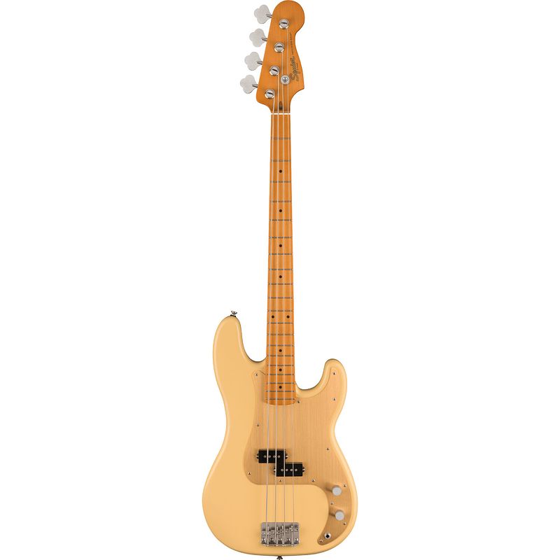 Foto van Squier 40th anniversary precision bass vintage edition satin vintage blonde elektrische basgitaar