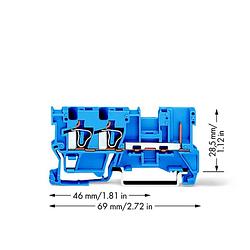 Foto van Wago 769-251/000-006 basisklem 5 mm spanveer toewijzing: n blauw 50 stuk(s)