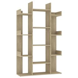 Foto van The living store boekenkast sonoma eiken 86x25.5x140 - stevig en compact