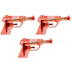 Foto van 3x waterpistool/waterpistolen rood 13 cm - waterpistolen