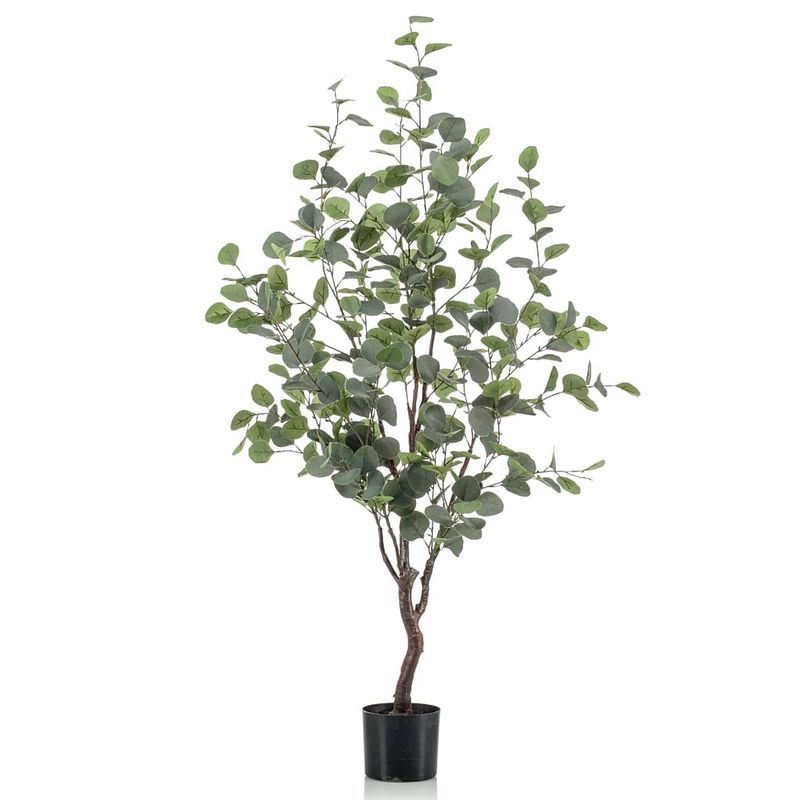 Foto van Emerald kunstboom in pot eucalyptus 120 cm